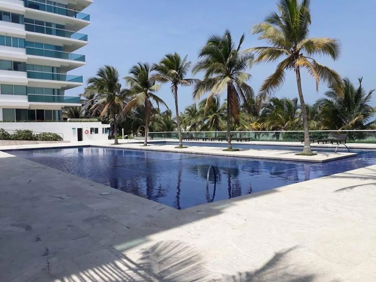 Cartagena Primera Linea De Playa Azul Frente Al Mar Apartment