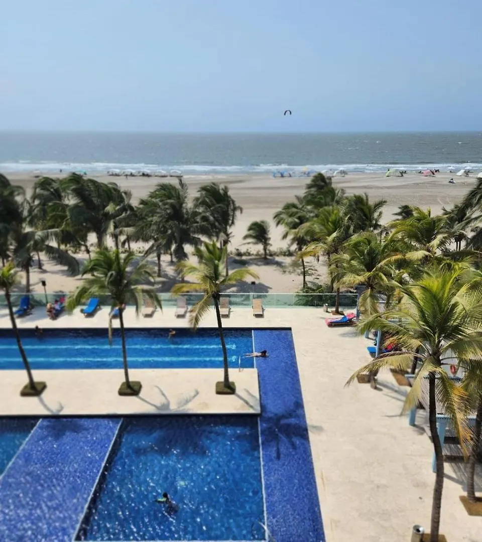 Cartagena Primera Linea De Playa Azul Frente Al Mar Apartment